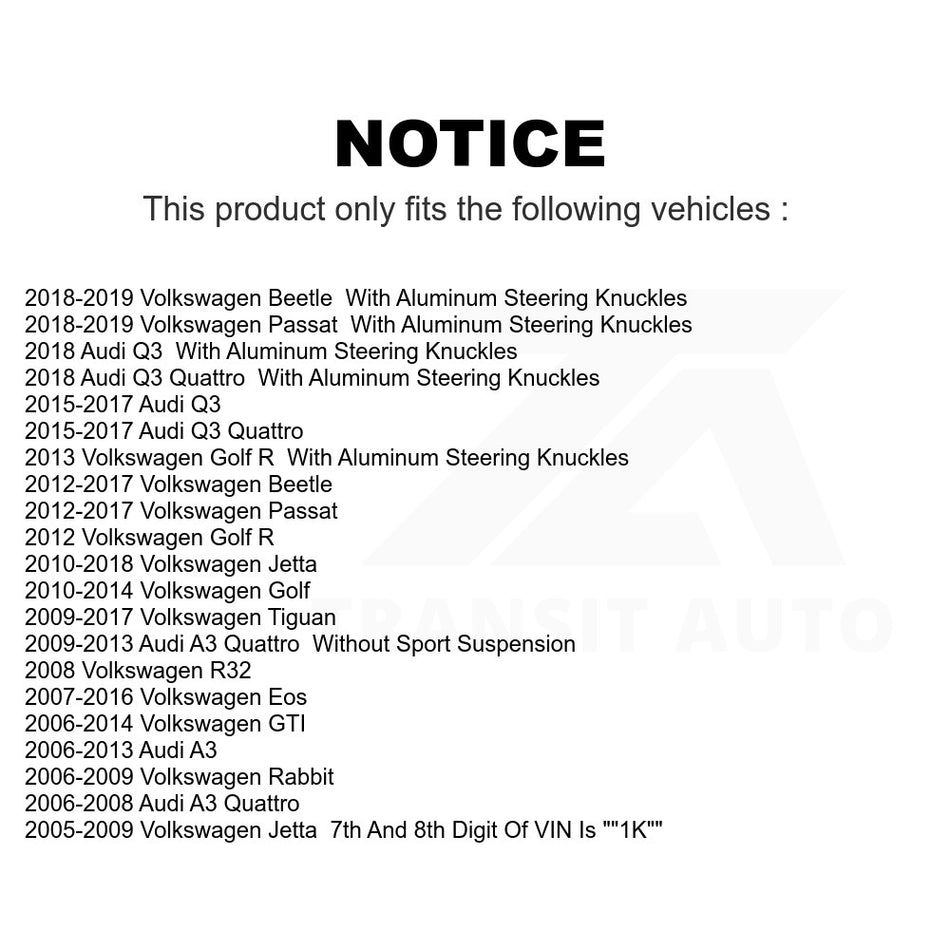 Front Left Lower Suspension Ball Joint TOR-K80662 For Volkswagen Jetta Passat Tiguan Beetle Audi GTI Q3 Eos Golf Rabbit A3 Quattro R R32