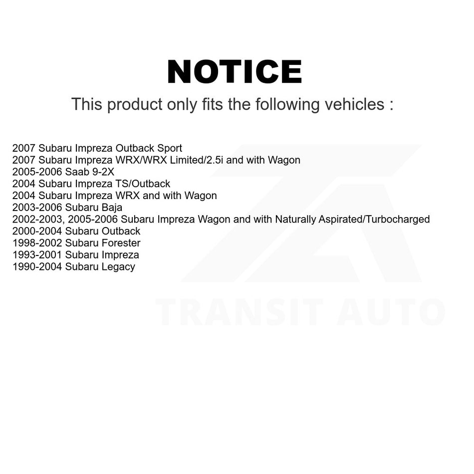 Front Suspension Stabilizer Bar Link Kit TOR-K80693 For Subaru Impreza Outback Legacy Forester Baja Saab 9-2X