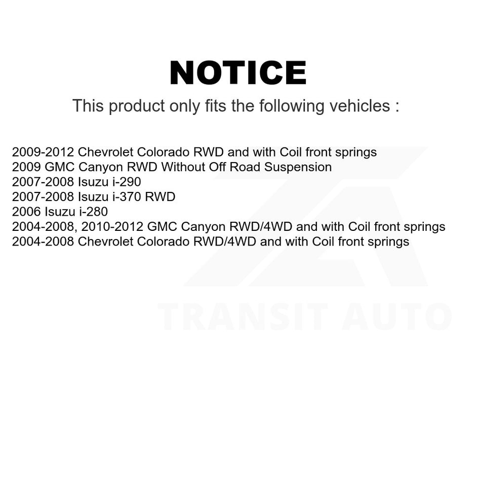 Front Upper Suspension Ball Joint TOR-K80764 For Chevrolet Colorado GMC Canyon Isuzu i-290 i-280 i-370