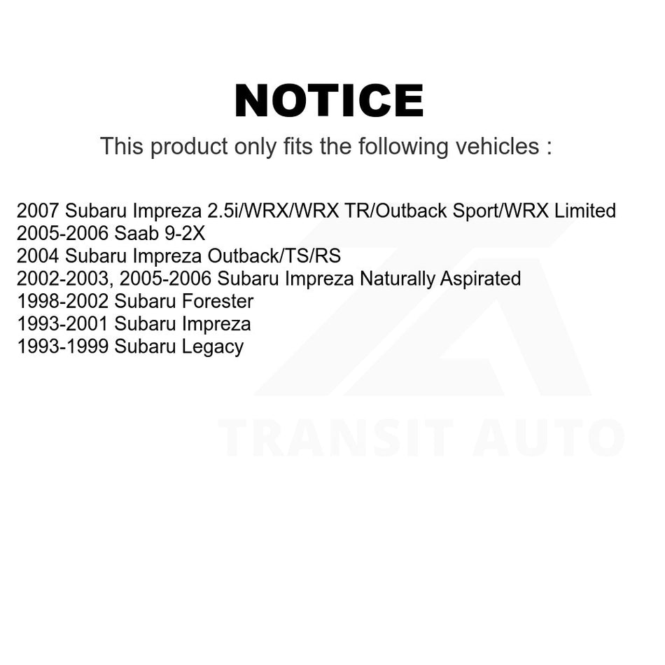 Rear Suspension Stabilizer Bar Link Kit TOR-K80875 For Subaru Impreza Legacy Forester Saab 9-2X