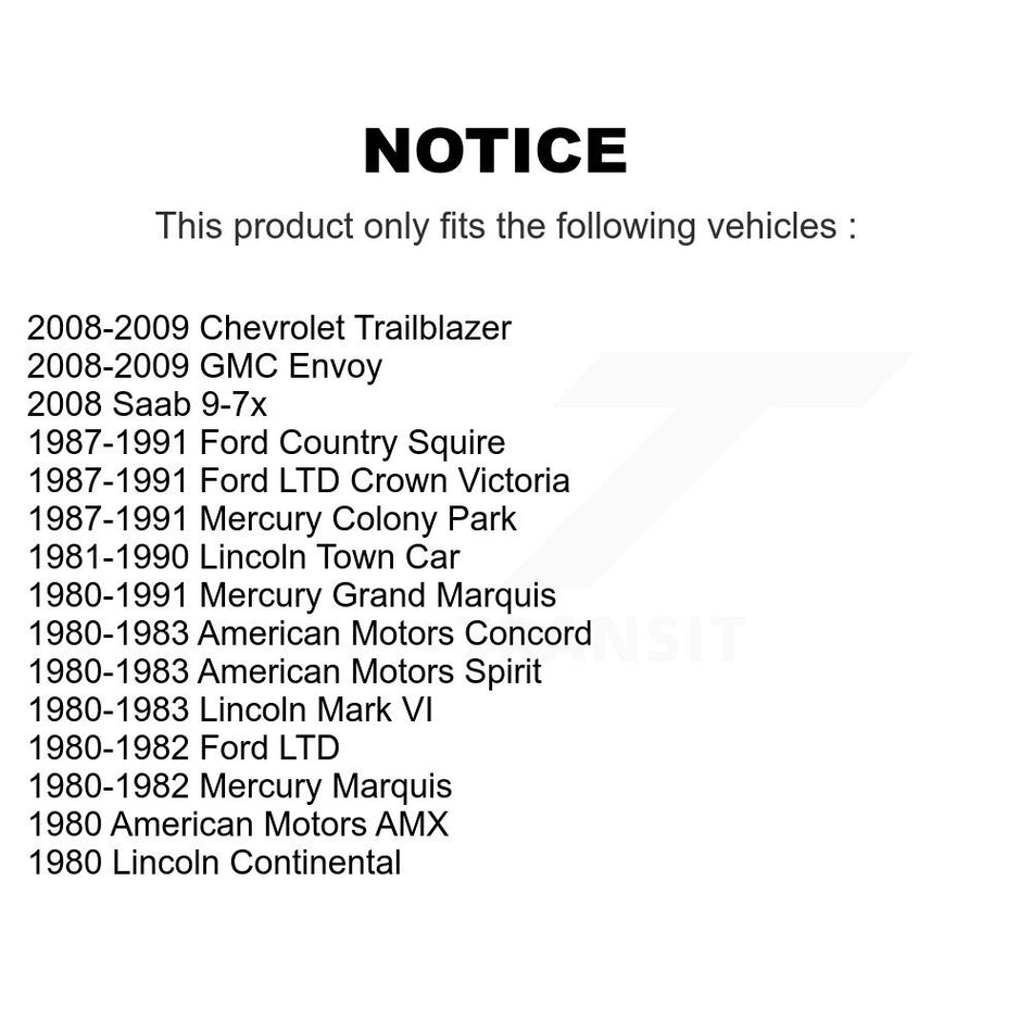 Front Suspension Stabilizer Bar Link Kit TOR-K8266 For Chevrolet Trailblazer GMC Envoy Lincoln Grand