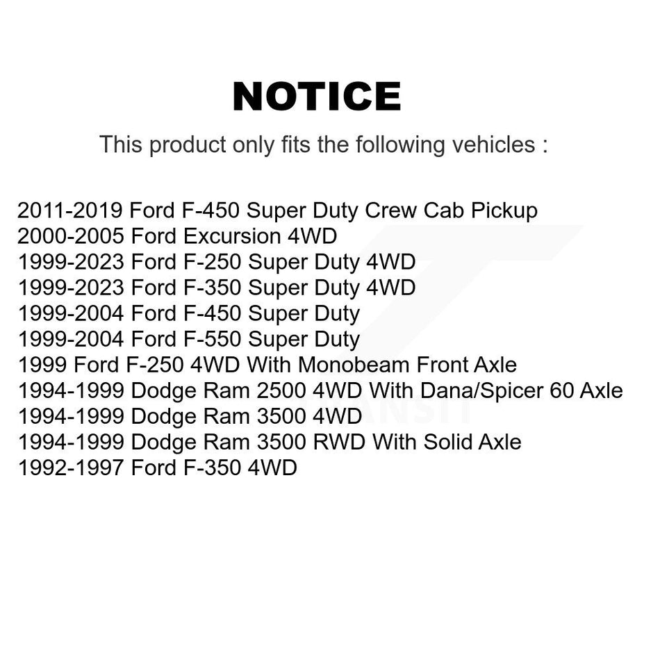 Front Lower Suspension Ball Joint TOR-K8607T For Ford F-350 Super Duty F-250 Dodge Ram 2500 3500