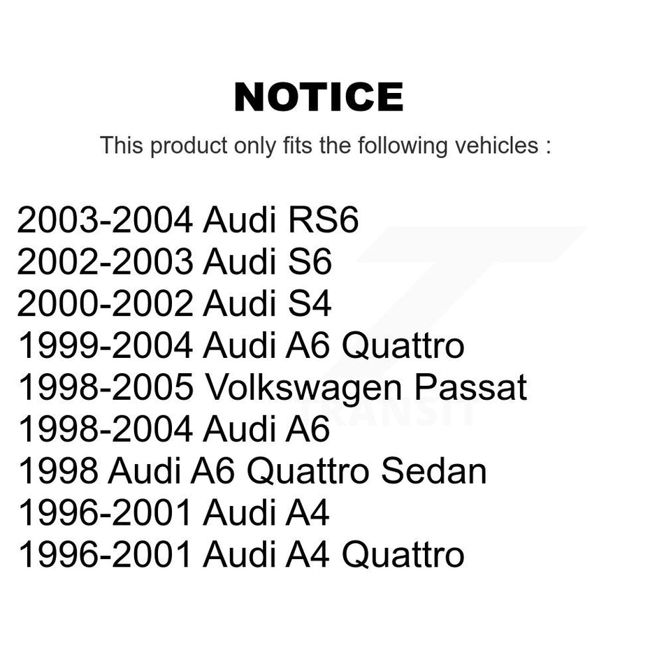 Front Left Suspension Stabilizer Bar Link Kit TOR-K90513 For Volkswagen Passat Audi A4 Quattro A6 S4