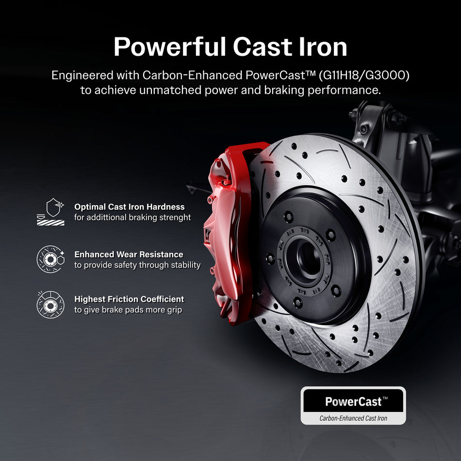Rear Disc Drilled & Slotted Rotors Ceramic Pads Parking Shoes Hardware Kit For Ram 3500 KDT-102132