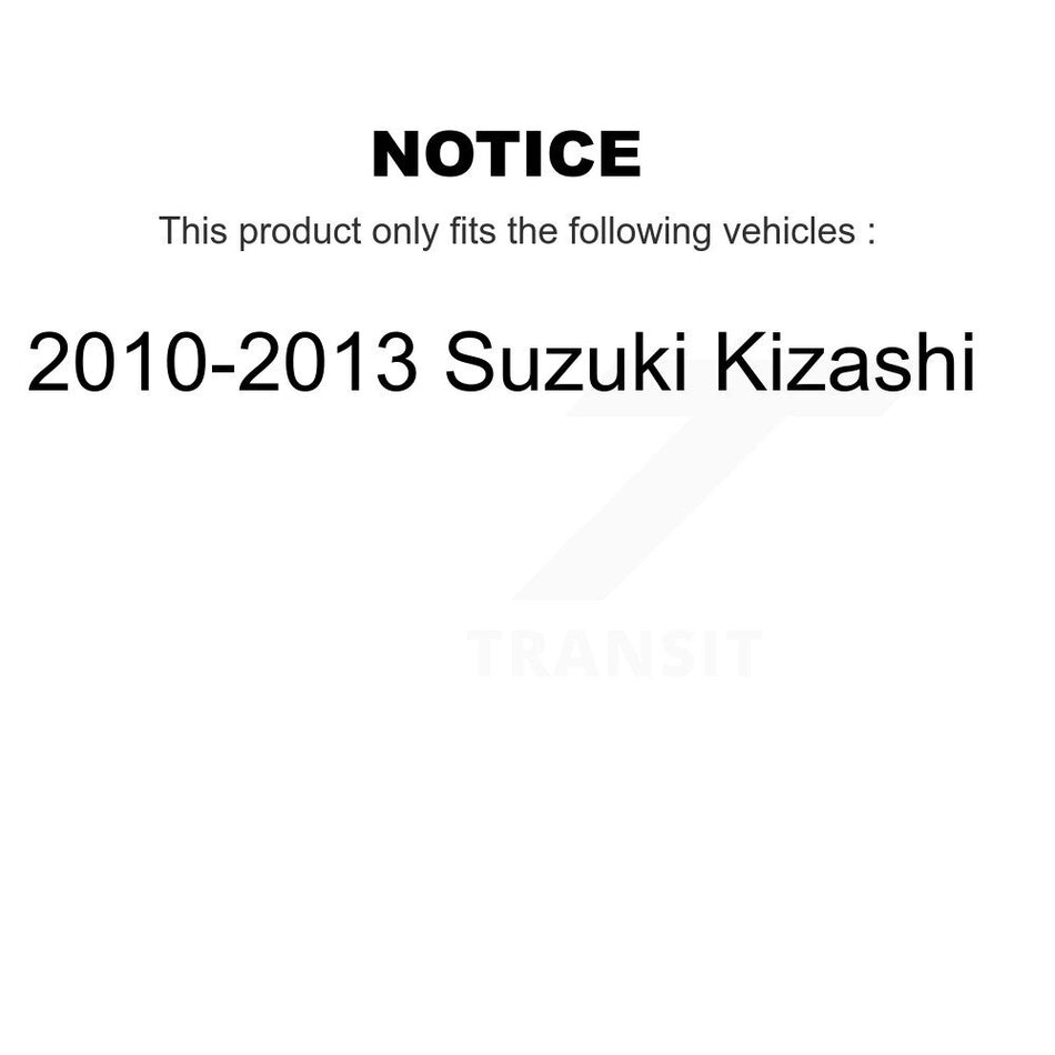 Front Coated Disc Brake Rotors And Semi-Metallic Pads Kit For 2010-2013 Suzuki Kizashi KGS-100443