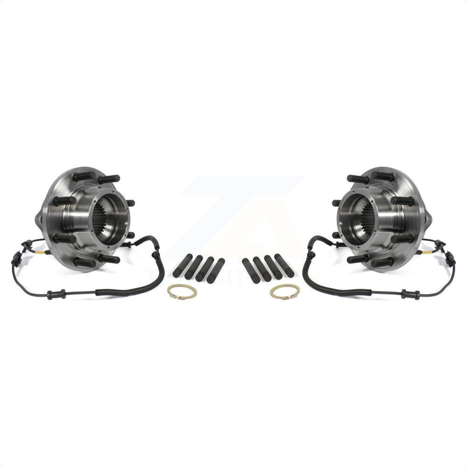 Front Wheel Bearing And Hub Assembly Pair For 2011-2016 Ford F-350 Super Duty 4WD With Dual Rear Wheels K70-100447 by Kugel