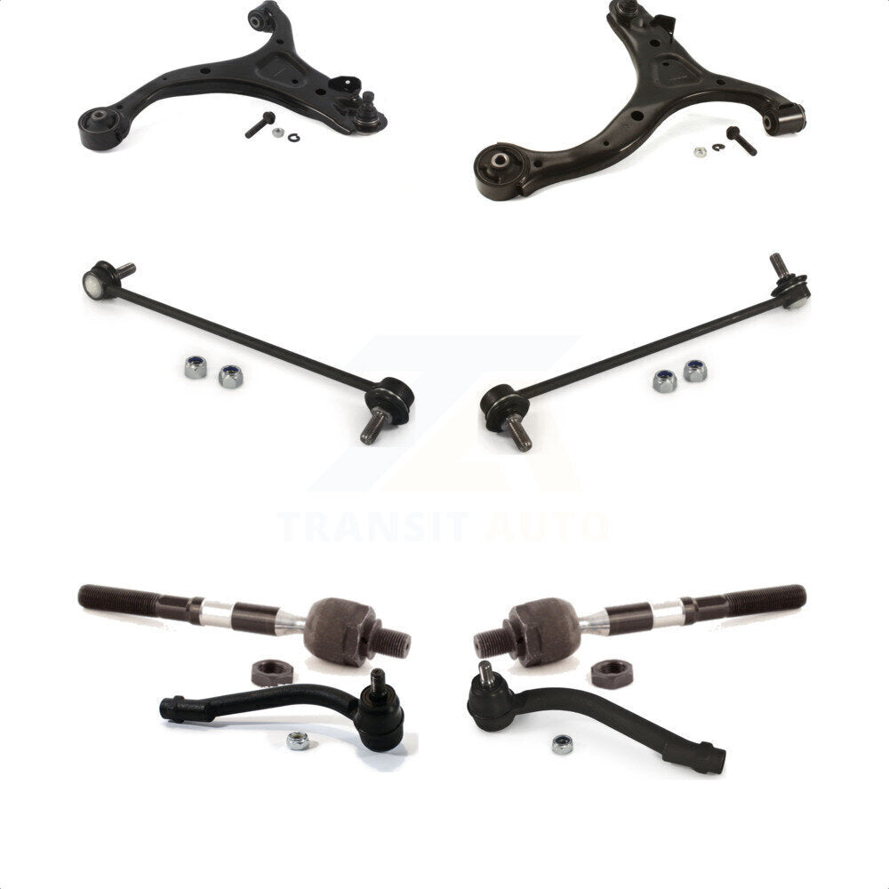 Front Suspension Control Arm And Ball Joint Assembly Steering Tie Rod End Stabilizer Bar Link Kit (8Pc) For Hyundai Santa Fe Kia Sorento K72-100682 by Top Quality