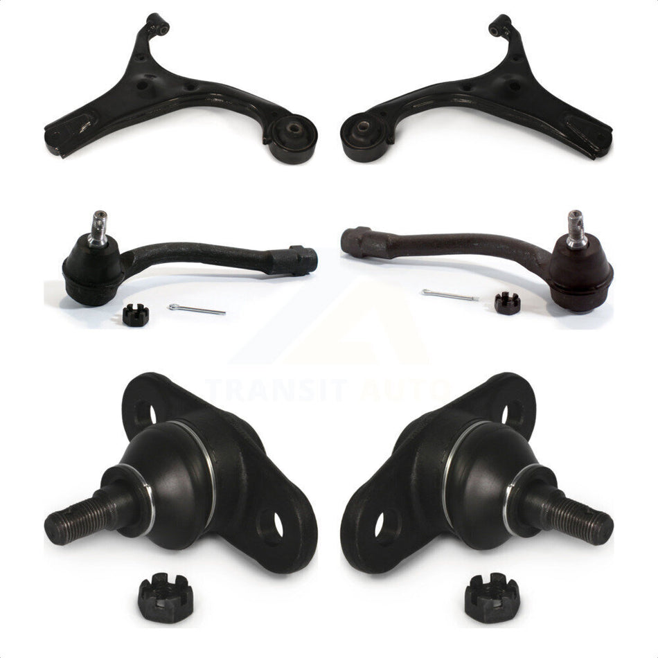 Front Suspension Control Arm With Tie Rod End And Ball Joint Kit (6Pc) For 2006-2011 Kia Rio Rio5 K72-101281 by Top Quality