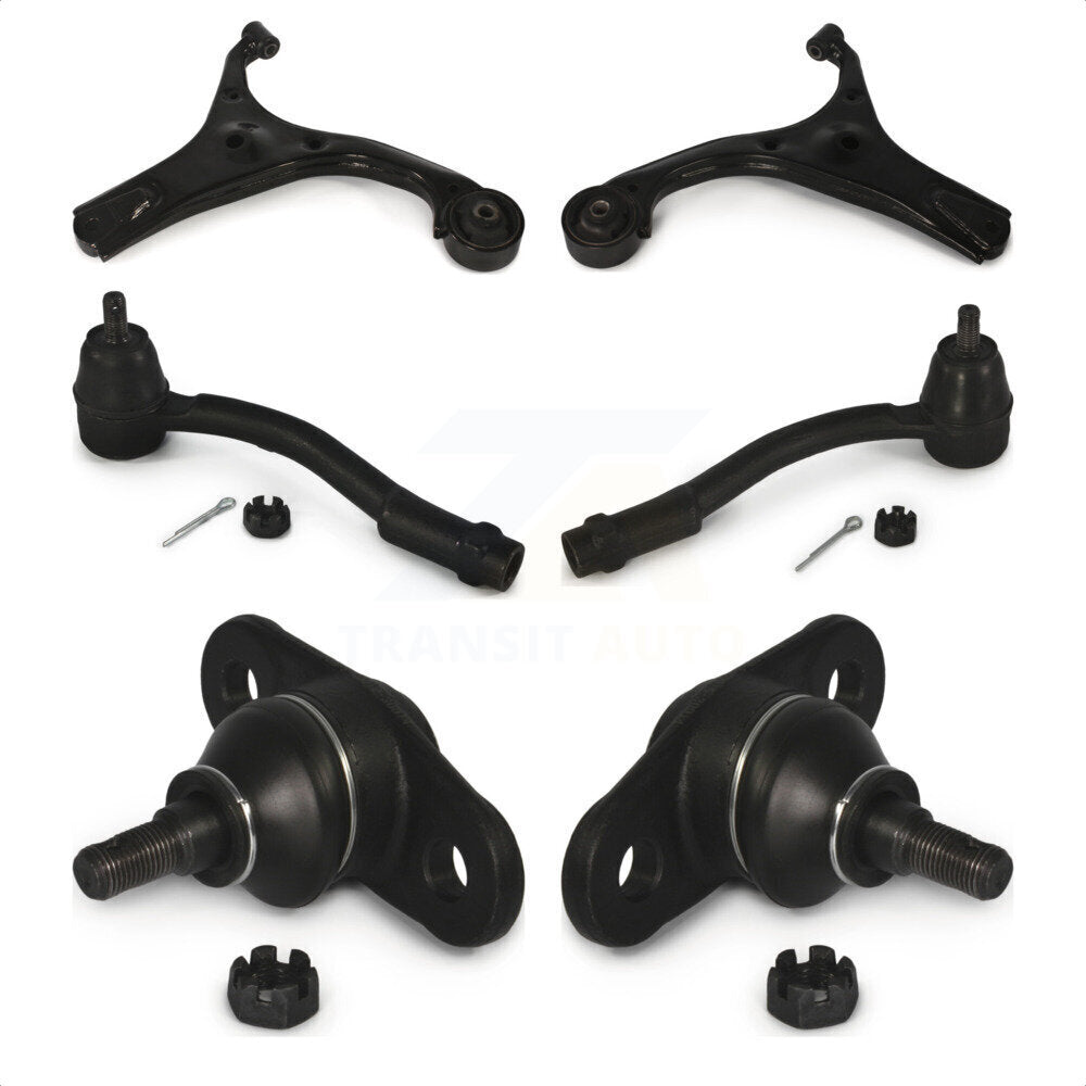 Front Suspension Control Arm With Tie Rod End And Ball Joint Kit (6Pc) For Hyundai Accent K72-101283 by Top Quality