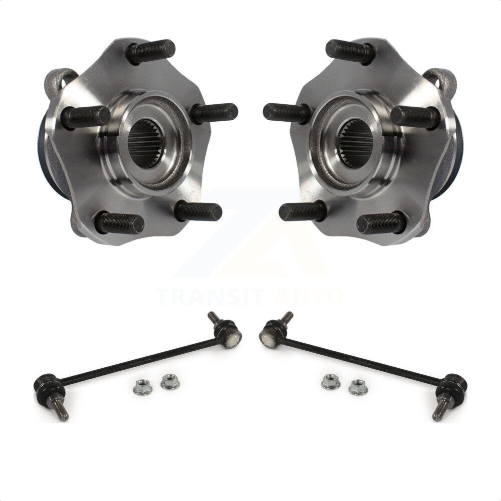 Front Hub Bearing Assembly And Link Kit For Nissan Sentra NV200 LEAF Chevrolet City Express K77-100315 by Transit Auto