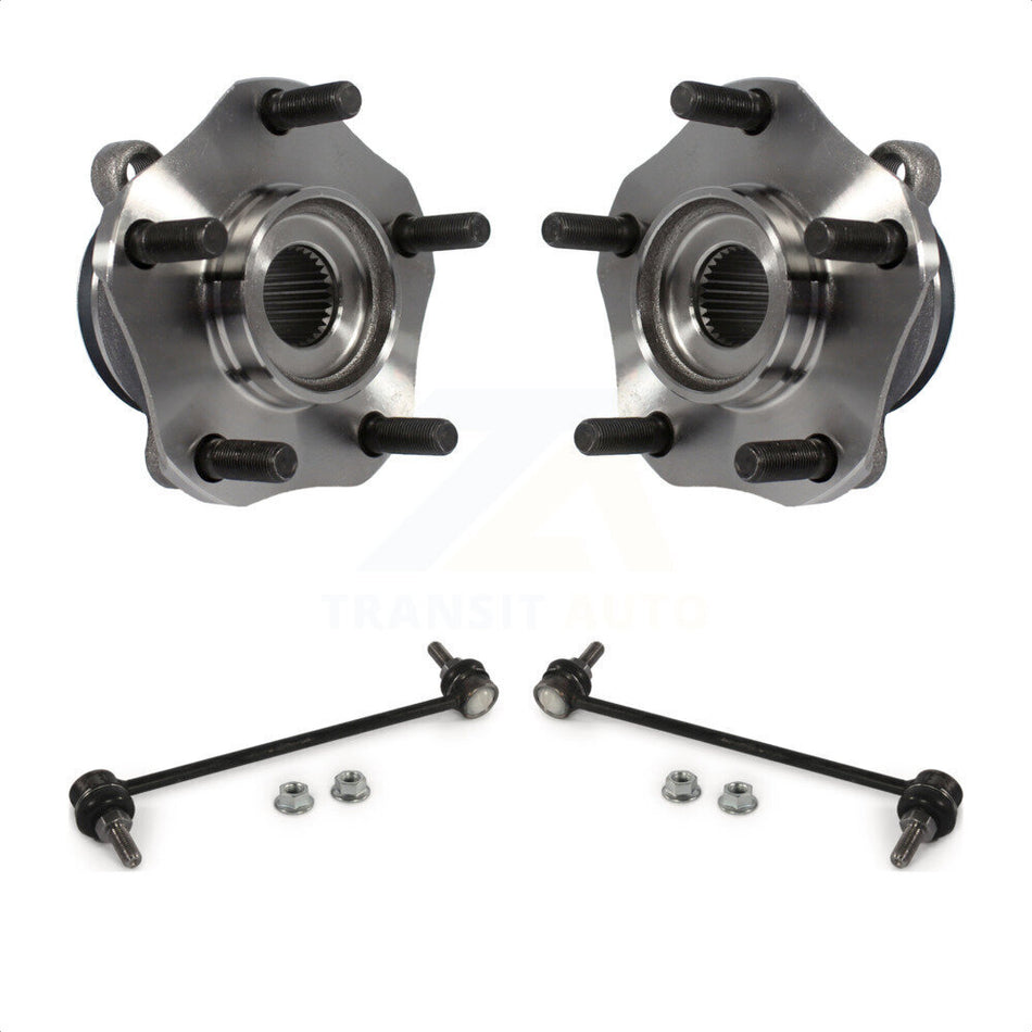 Front Hub Bearing Assembly And Link Kit For Nissan Sentra NV200 LEAF Chevrolet City Express K77-100315 by Transit Auto