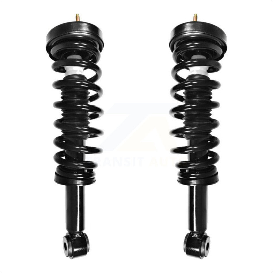 Front Complete Suspension Shocks Strut And Coil Spring Mount Assemblies Pair For 2009-2013 Ford F-150 RWD Excludes All Wheel Drive Torsion K78A-100034 by Transit Auto