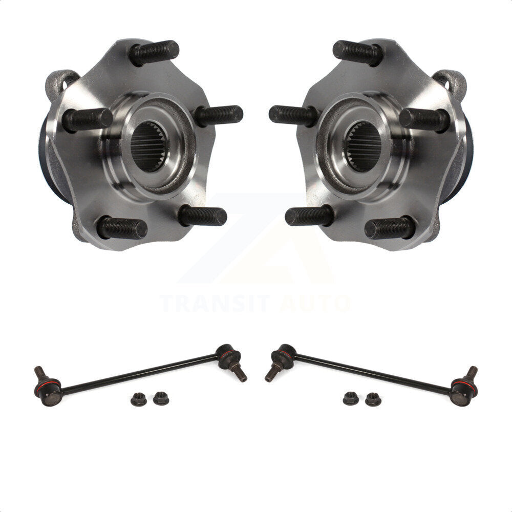 Front Hub Bearing Assembly And Link Kit For Nissan Sentra NV200 LEAF Chevrolet City Express K7T-100616 by Transit Auto