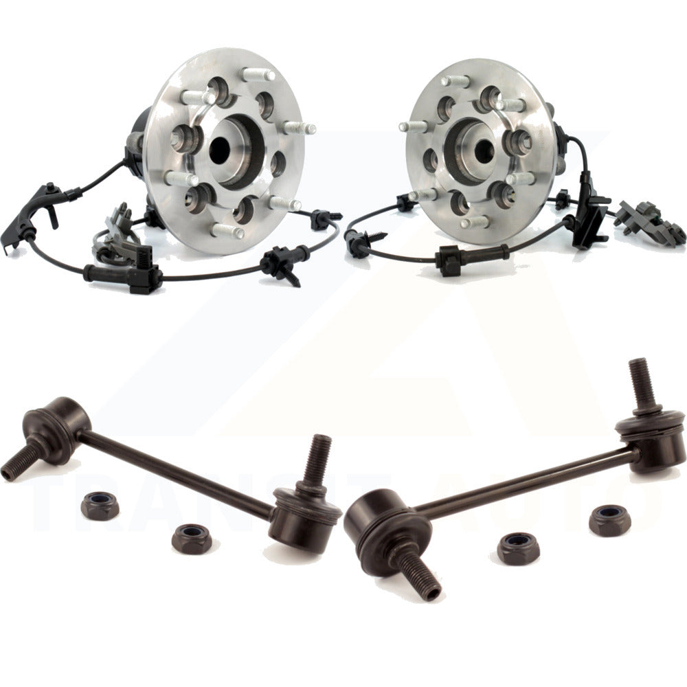 Front Hub Bearing Assembly And Link Kit For 2004-2005 GMC Canyon Z71 SL SLE Fleet with RWD With Off Road Package K7T-100754 by Transit Auto