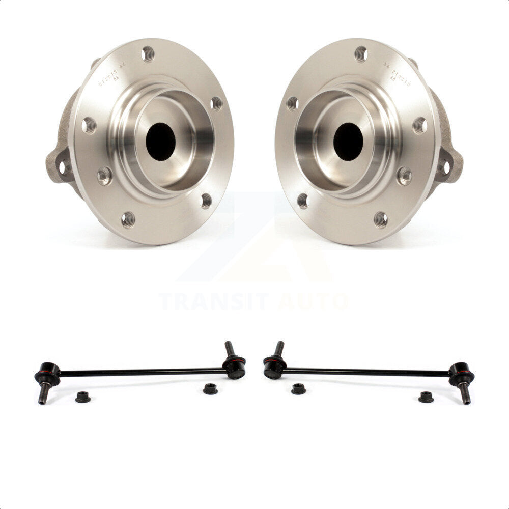 Front Hub Bearing Assembly And Link Kit For BMW 528i 535i K7T-101084 by Transit Auto