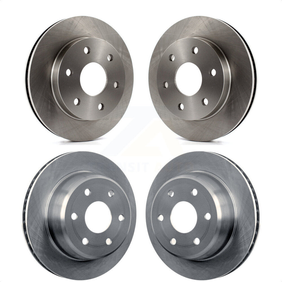 Front Rear Disc Brake Rotors Kit For Chevrolet Silverado 1500 GMC Tahoe Sierra Suburban Yukon Avalanche XL Cadillac Escalade Express ESV EXT Savana K8-100983 by Top Quality