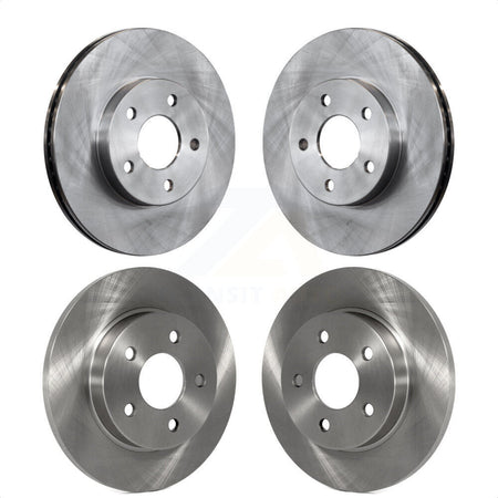 Front Rear Disc Brake Rotors Kit For 2007-2010 Pontiac G5 With Drum Brakes 5 Lug Wheels K8-101029 by Top Quality