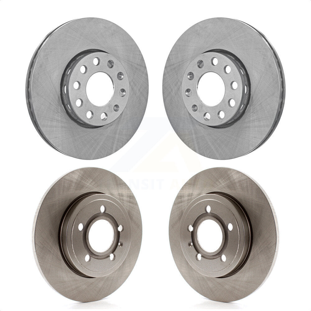 Front Rear Disc Brake Rotors Kit For 2005-2006 Audi A4 Quattro With 288mm Diameter Rotor K8-101254 by Top Quality