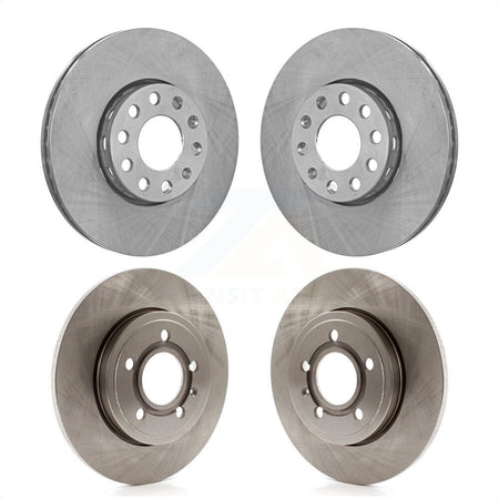 Front Rear Disc Brake Rotors Kit For 2005-2006 Audi A4 Quattro With 288mm Diameter Rotor K8-101254 by Top Quality