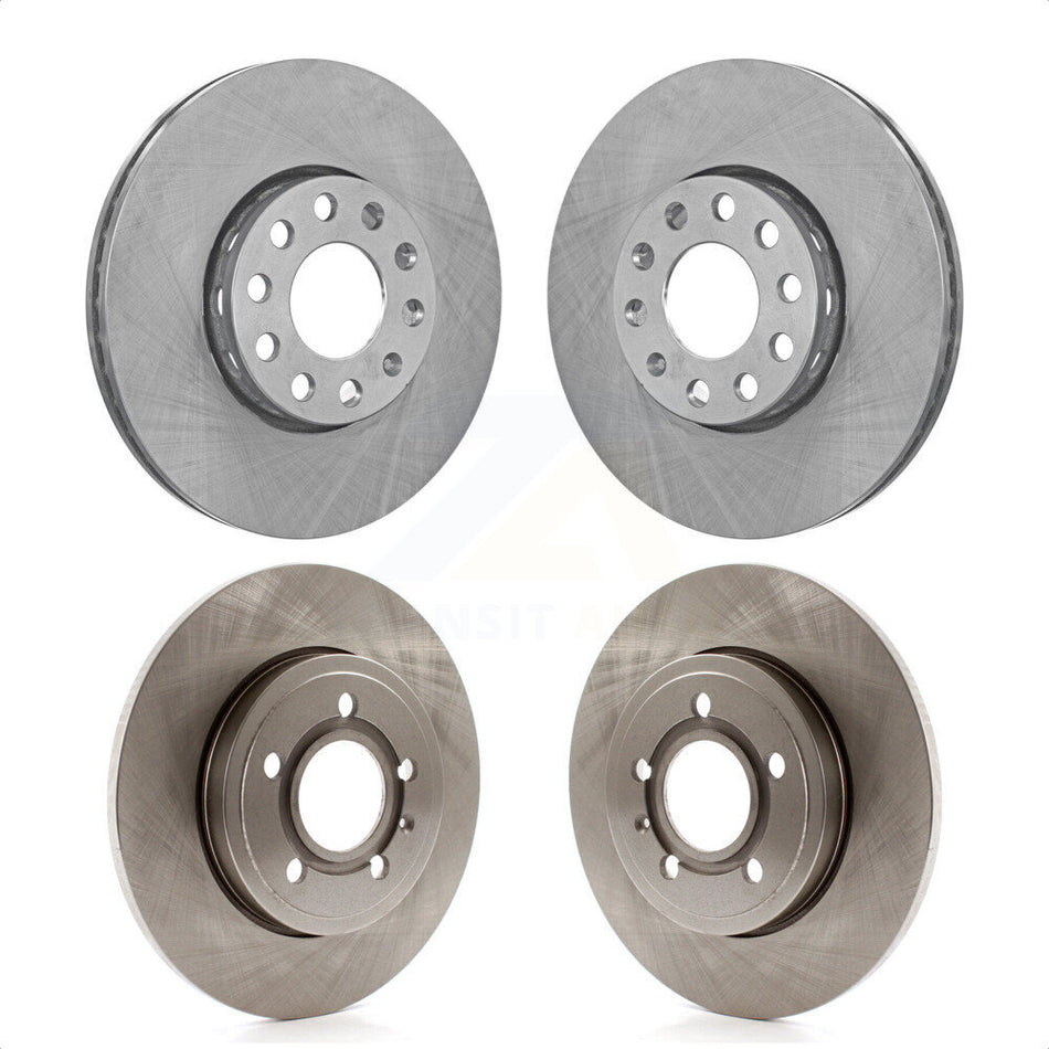 Front Rear Disc Brake Rotors Kit For 2005-2006 Audi A4 Quattro With 288mm Diameter Rotor K8-101254 by Top Quality