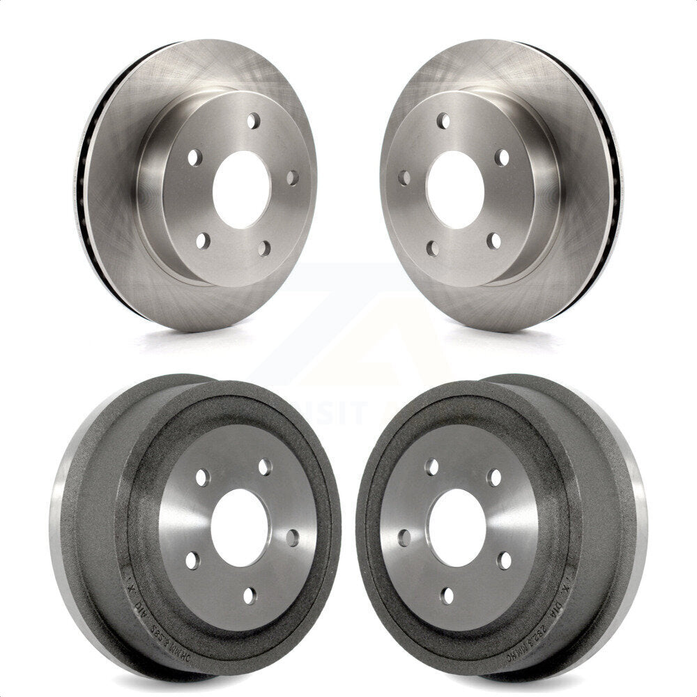 Front Rear Disc Brake Rotors Drums Kit For 2000-2001 Dodge Ram 1500 4WD K8-101980 by Top Quality