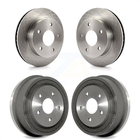 Front Rear Disc Brake Rotors Drums Kit For 2000-2001 Dodge Ram 1500 4WD K8-101980 by Top Quality