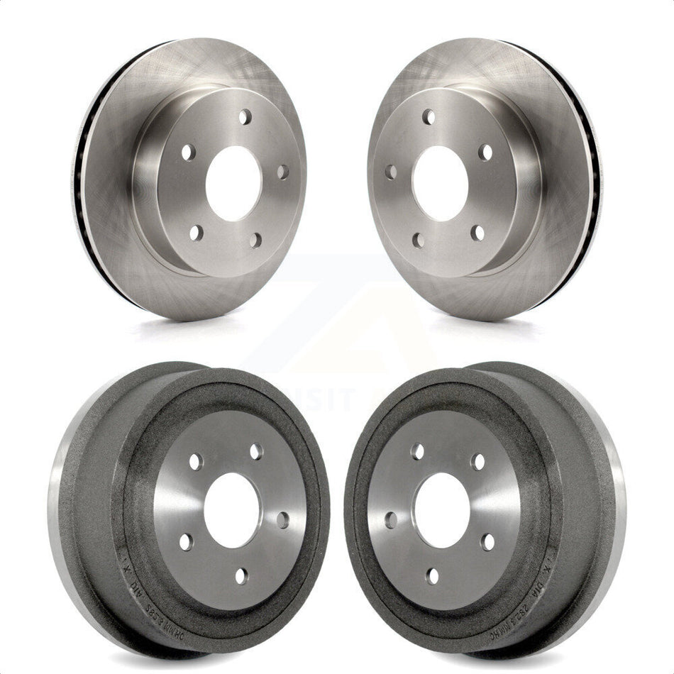 Front Rear Disc Brake Rotors Drums Kit For 2000-2001 Dodge Ram 1500 4WD K8-101980 by Top Quality