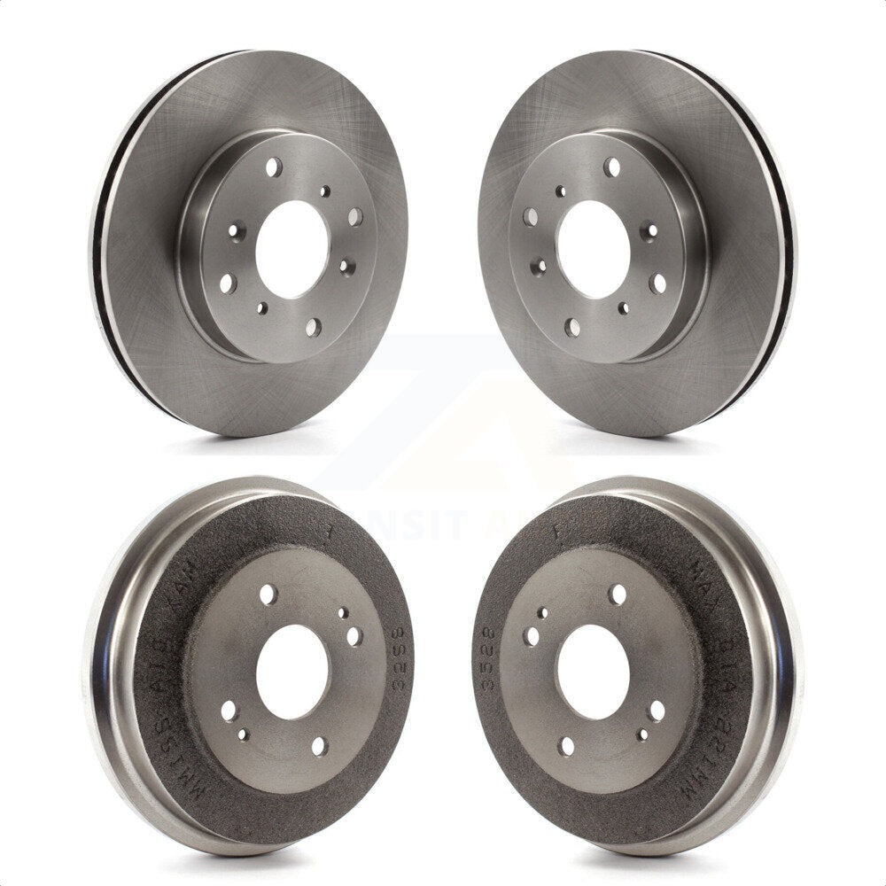 Front Rear Disc Brake Rotors Drums Kit For 1998-2002 Honda Accord 2.3L K8-101984 by Top Quality