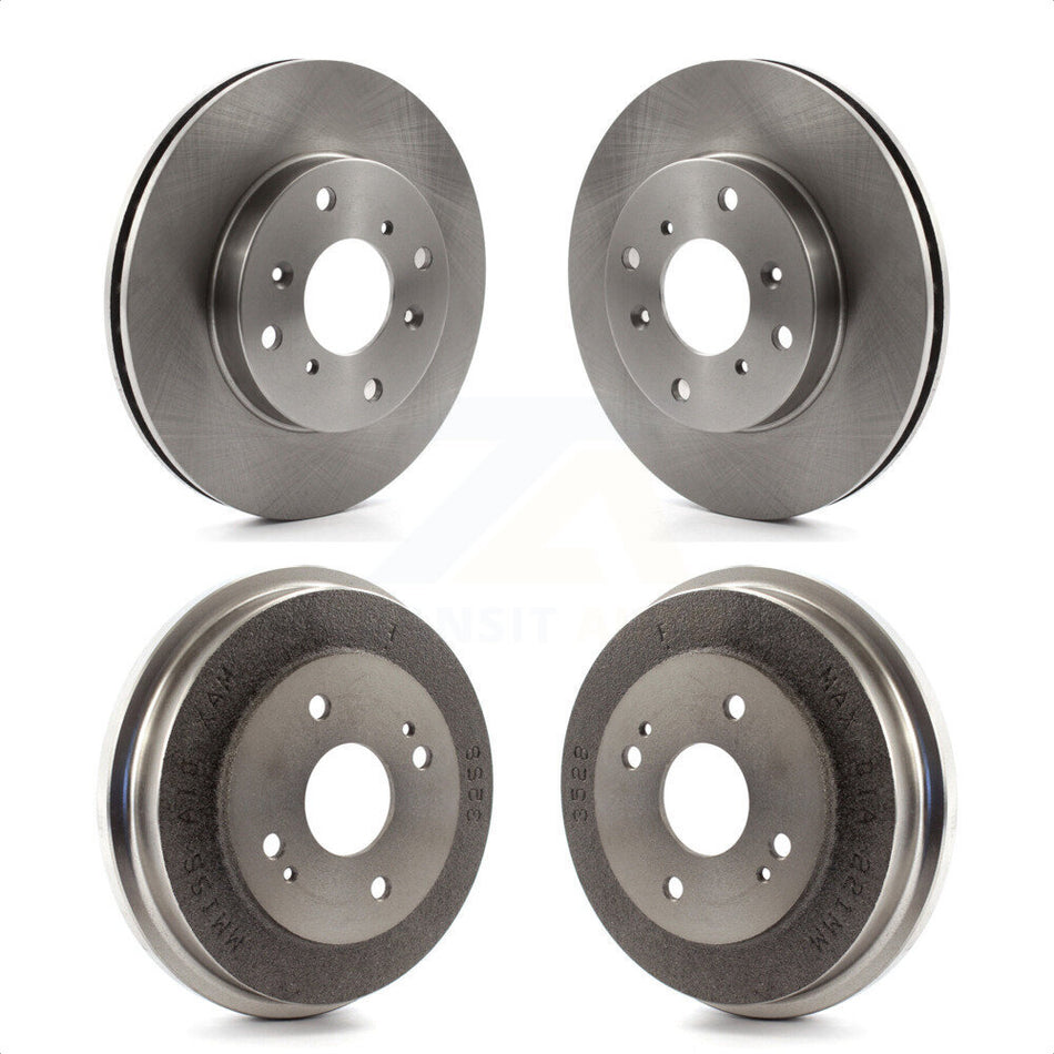 Front Rear Disc Brake Rotors Drums Kit For 1998-2002 Honda Accord 2.3L K8-101984 by Top Quality