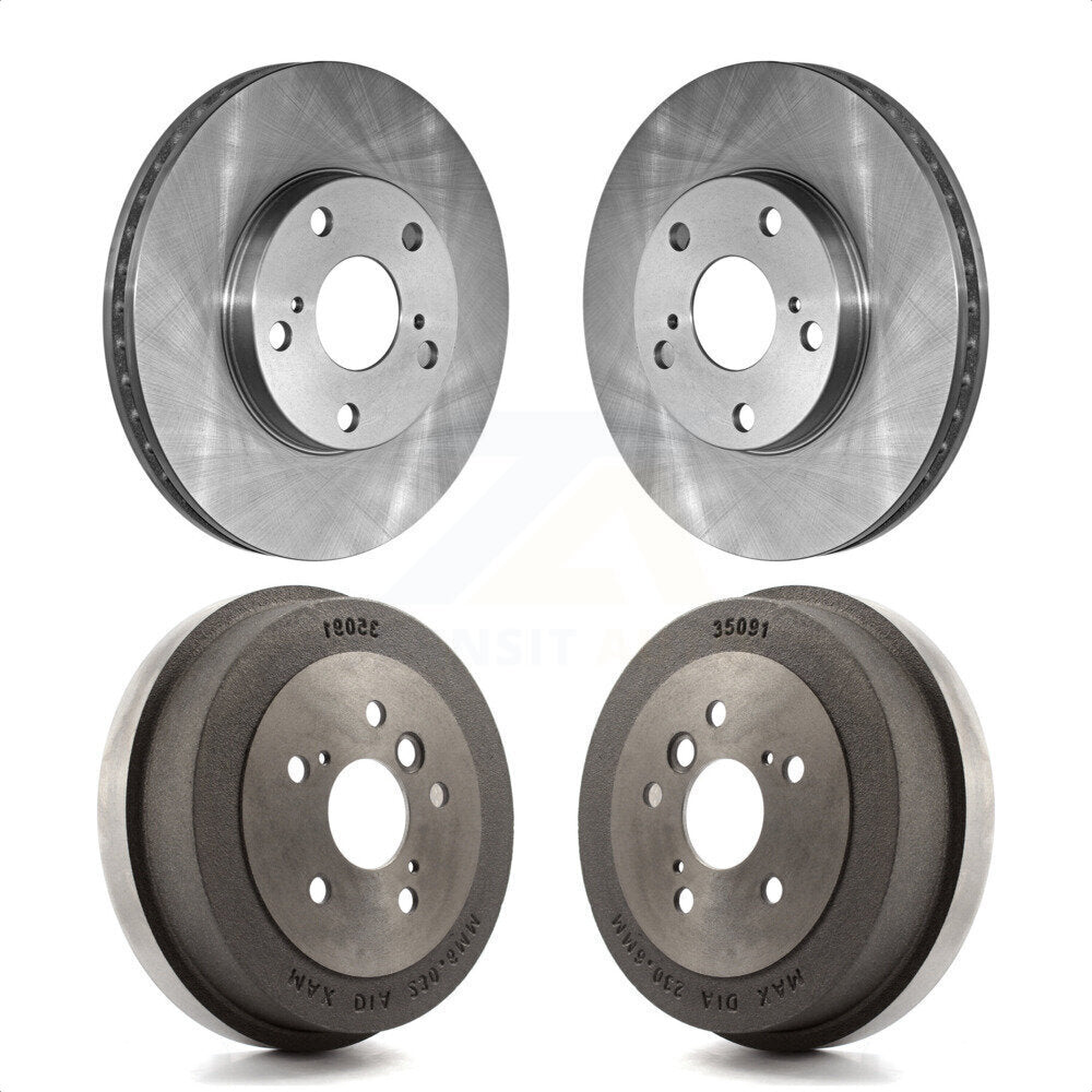 Front Rear Disc Brake Rotors Drums Kit For Toyota Camry Solara K8-101990 by Top Quality