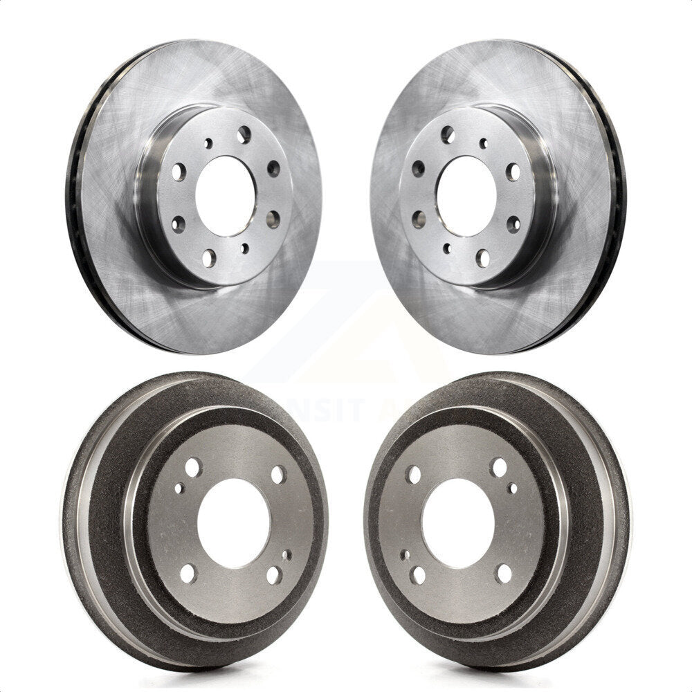 Front Rear Disc Brake Rotors Drums Kit For Honda Civic del Sol CRX K8-102000 by Top Quality