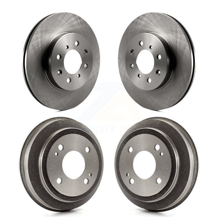 Front Rear Disc Brake Rotors Drums Kit For Honda Civic del Sol K8-102002 by Top Quality