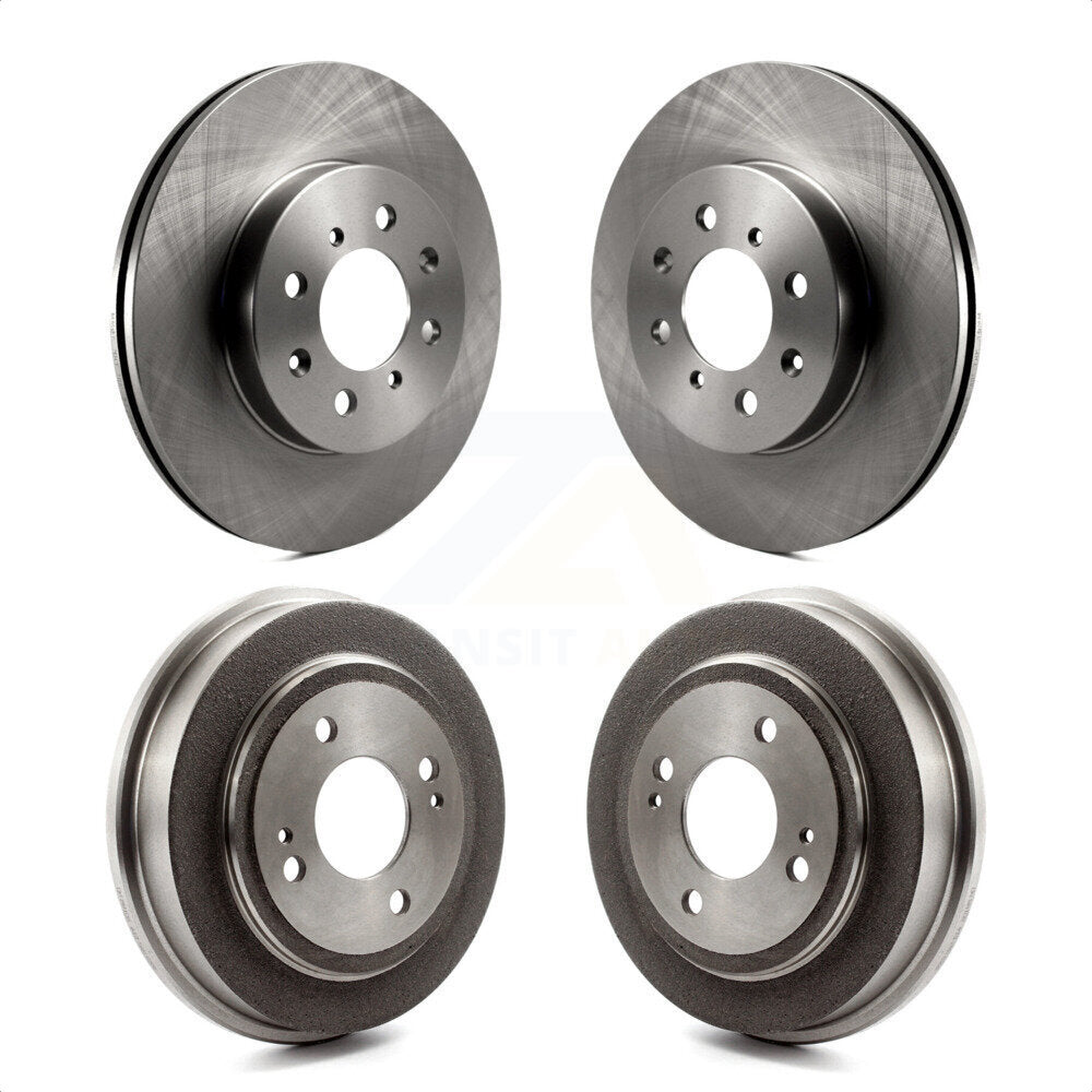 Front Rear Disc Brake Rotors Drums Kit For Honda Civic Fit Acura EL K8-102003 by Top Quality