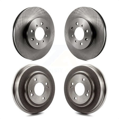 Front Rear Disc Brake Rotors Drums Kit For Honda Civic Fit Acura EL K8-102003 by Top Quality