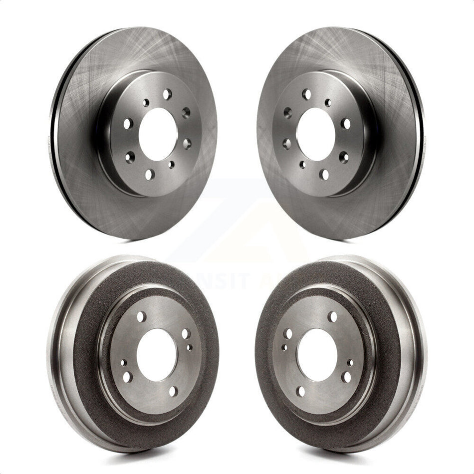 Front Rear Disc Brake Rotors Drums Kit For Honda Civic Fit Acura EL K8-102003 by Top Quality