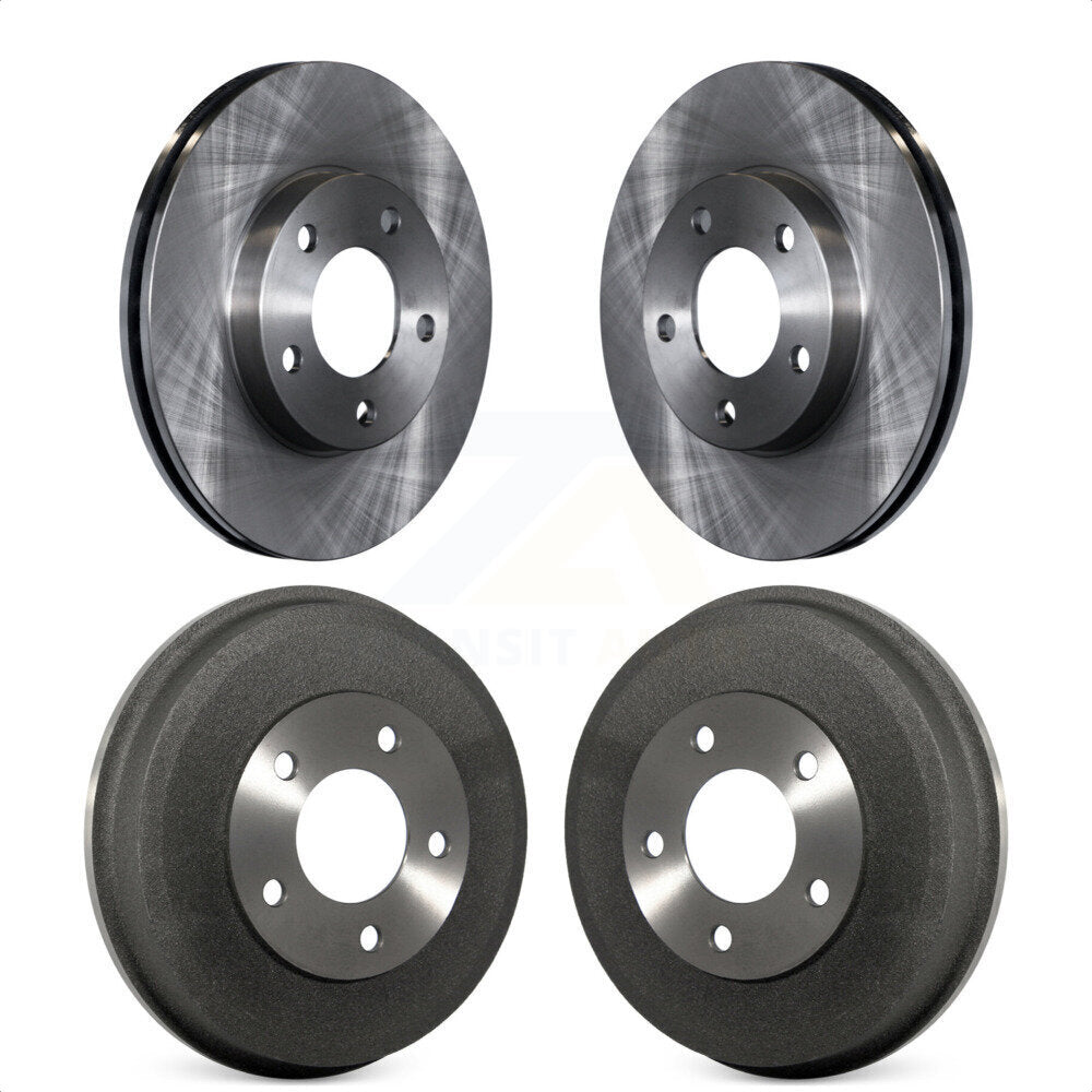 Front Rear Disc Brake Rotors Drums Kit For Ford Escape Mazda Tribute Mercury Mariner K8-102007 by Top Quality