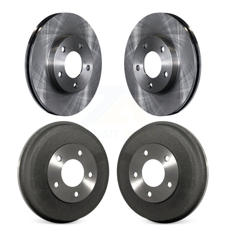 Front Rear Disc Brake Rotors Drums Kit For Ford Escape Mazda Tribute Mercury Mariner K8-102007 by Top Quality