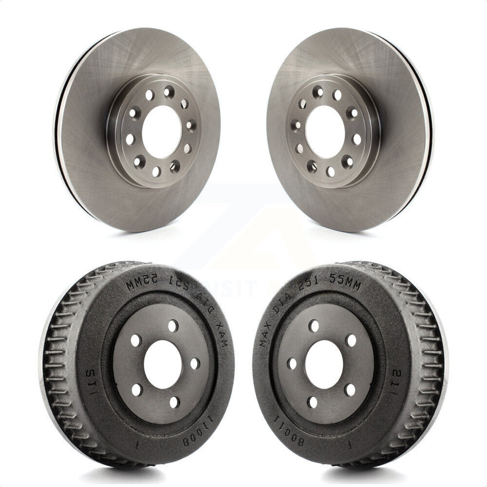 Front Rear Disc Brake Rotors Drums Kit For 1999-2003 Ford Windstar Drum rear brakes K8-102009 by Top Quality