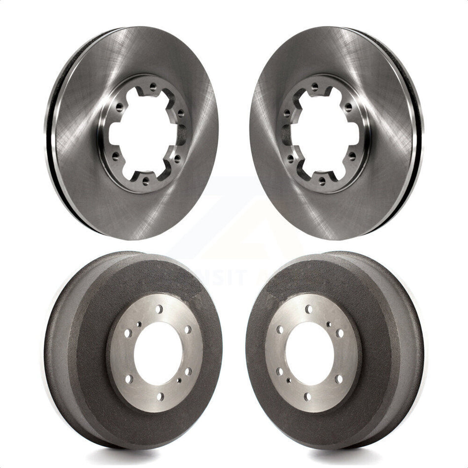 Front Rear Disc Brake Rotors Drums Kit For Nissan Xterra Frontier K8-102018 by Top Quality