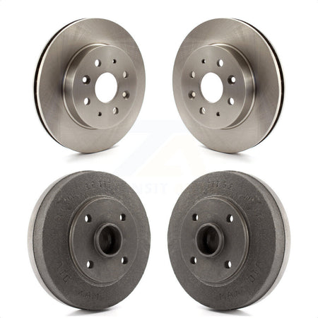 Front Rear Disc Brake Rotors Drums Kit For 2003-2005 Kia Rio 4-Wheel ABS K8-102027 by Top Quality