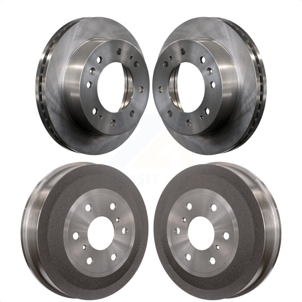 Front Rear Disc Brake Rotors Drums Kit For 2011 Chevrolet Silverado 1500 Hybrid K8-102029 by Top Quality