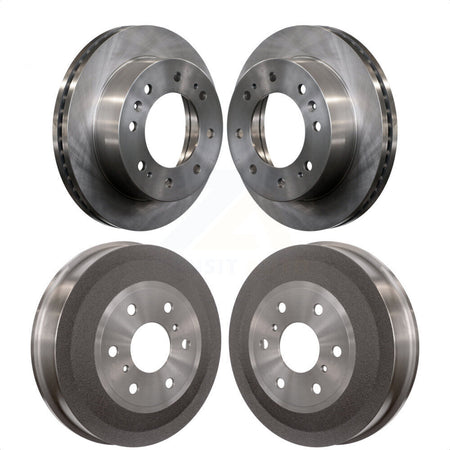 Front Rear Disc Brake Rotors Drums Kit For 2011 Chevrolet Silverado 1500 Hybrid K8-102029 by Top Quality