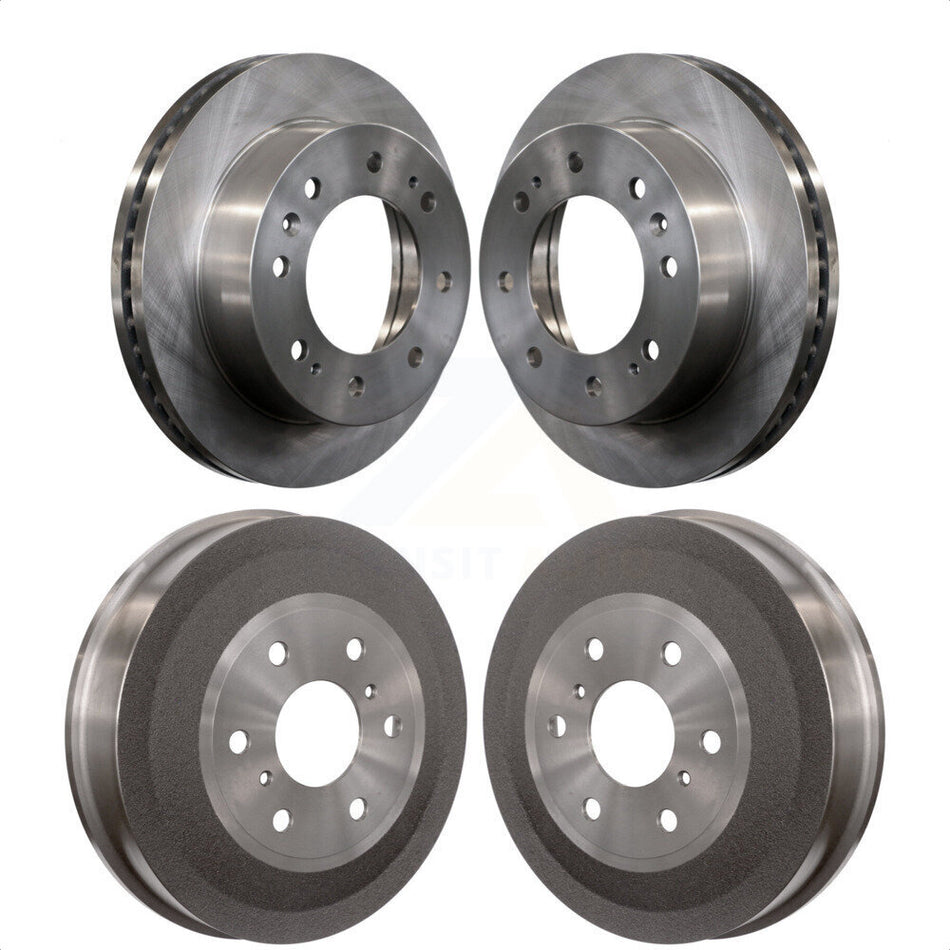 Front Rear Disc Brake Rotors Drums Kit For 2011 Chevrolet Silverado 1500 Hybrid K8-102029 by Top Quality