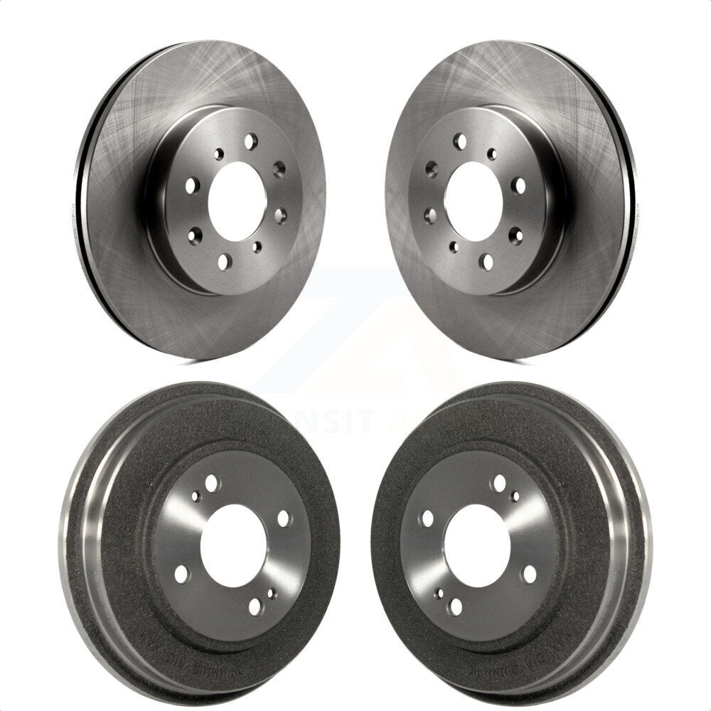 Front Rear Disc Brake Rotors Drums Kit For Honda Civic Fit Insight K8-102035 by Top Quality