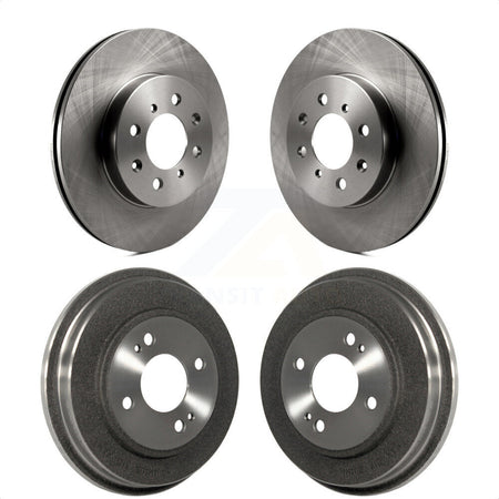 Front Rear Disc Brake Rotors Drums Kit For Honda Civic Fit Insight K8-102035 by Top Quality