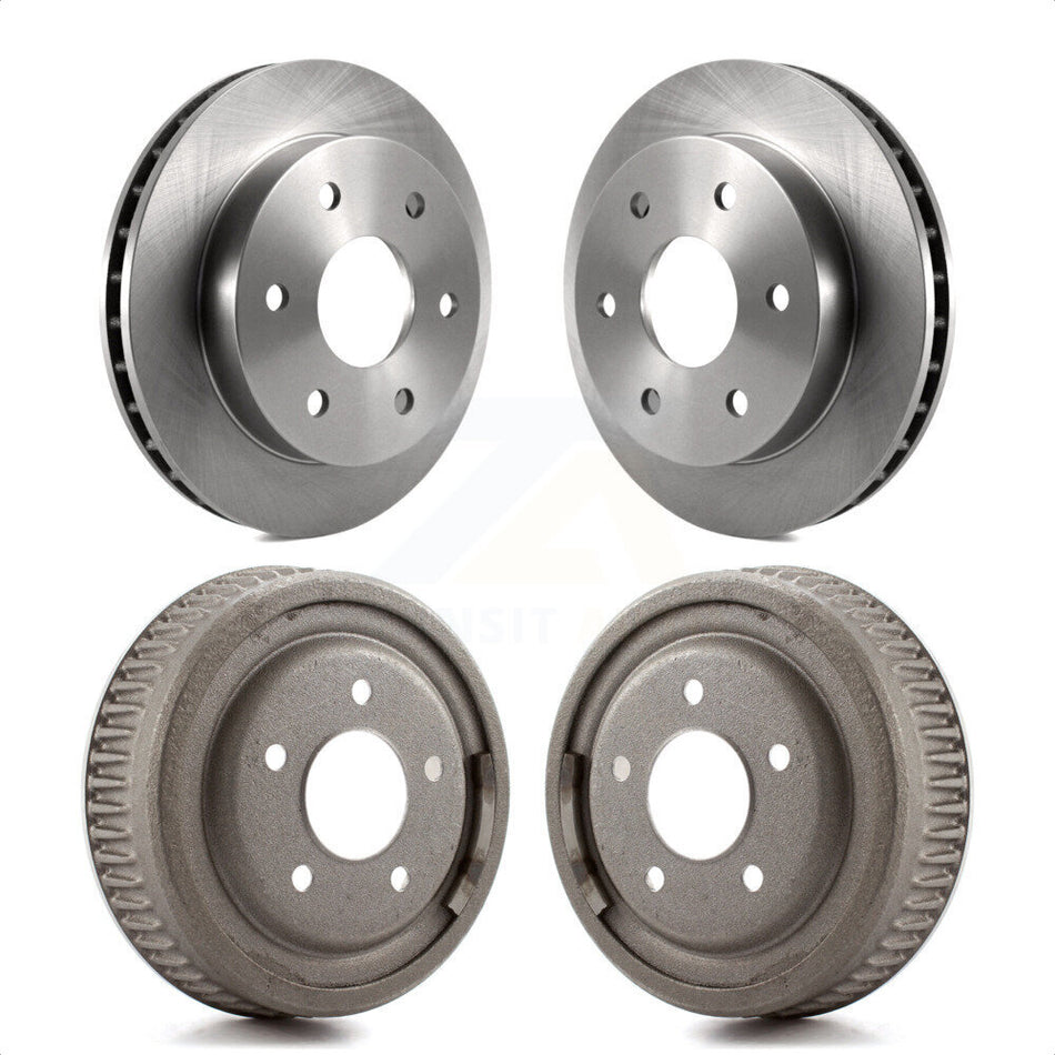 Front Rear Disc Brake Rotors Drums Kit For GMC Yukon 4WD With 10" Diameter Drum 5 Lug Wheels K8-102038 by Top Quality