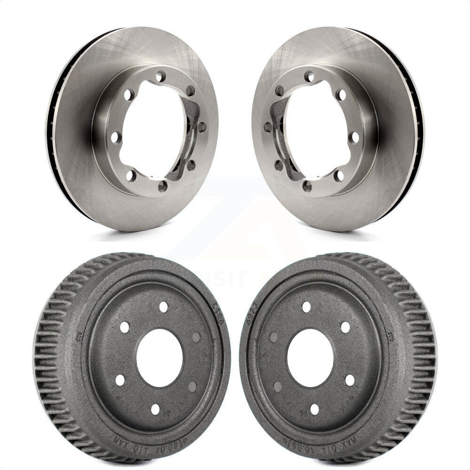 Front Rear Disc Brake Rotors Drums Kit For 1998-1999 Chevrolet Tahoe 4WD with DIESEL engine With 10" Diameter Drum K8-102039 by Top Quality