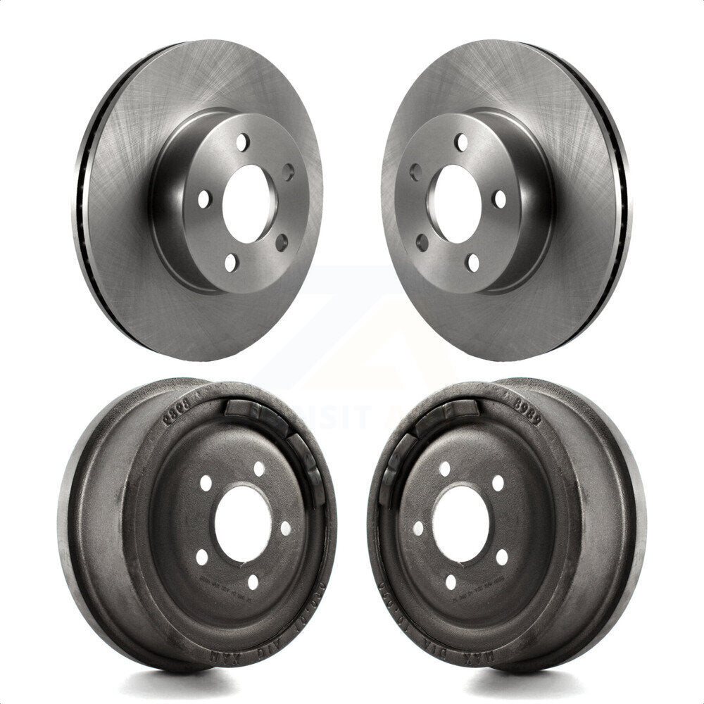 Front Rear Disc Brake Rotors Drums Kit For Ford Ranger Mazda B4000 With 10" Diameter Drum K8-102046 by Top Quality