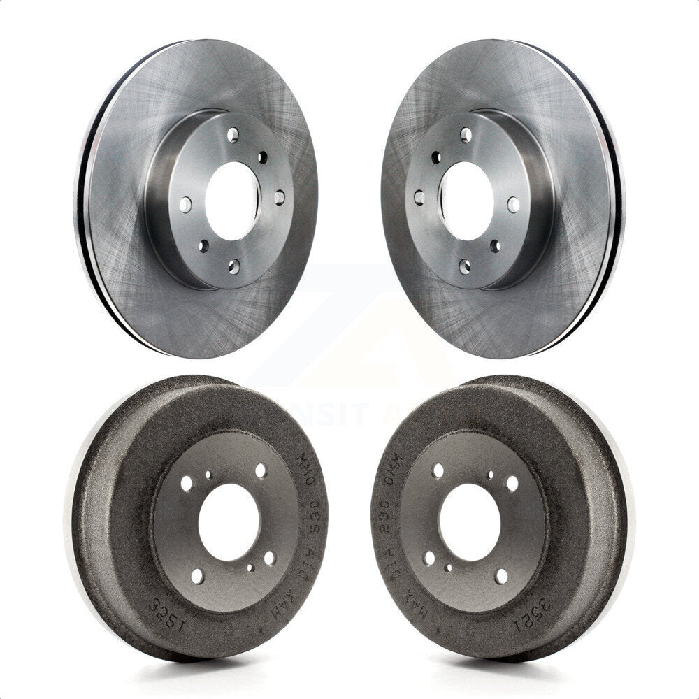 Front Rear Disc Brake Rotors Drums Kit For Nissan Altima K8-102056 by Top Quality