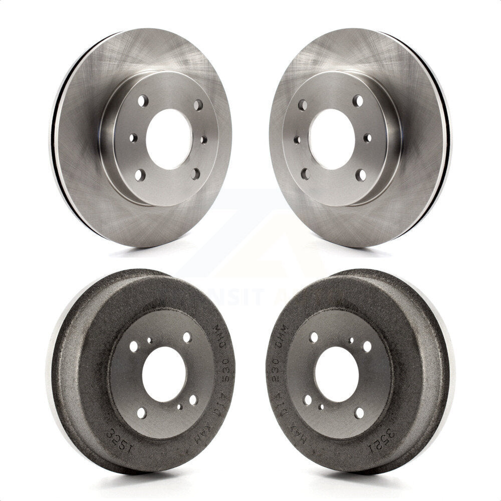 Front Rear Disc Brake Rotors Drums Kit For Nissan Stanza Axxess K8-102057 by Top Quality